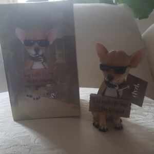 Chihuahua Figurine with Sunglasses - New In Box